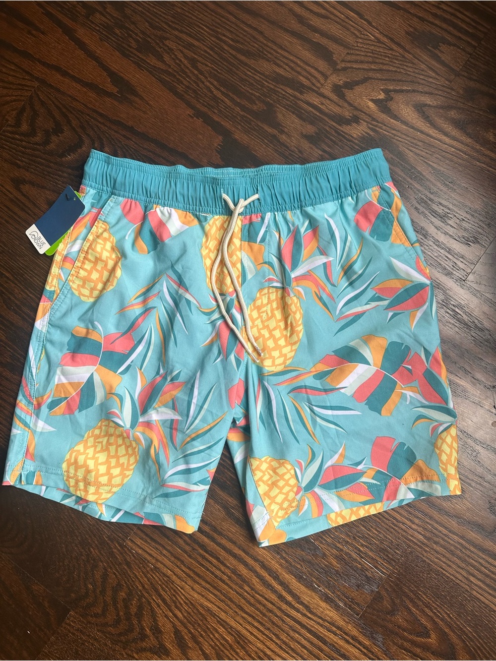 BLUE CROWN Pineapple Print Swim Shorts